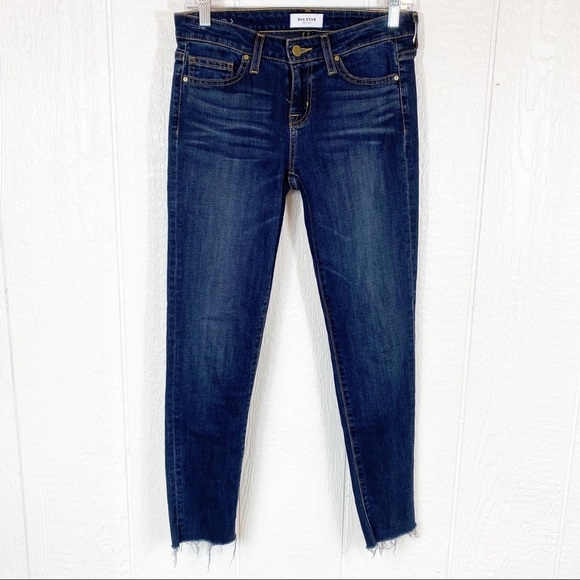 Big Star Nova XVI Raw Hem Denim Blue Jeans - Picture 1 of 11